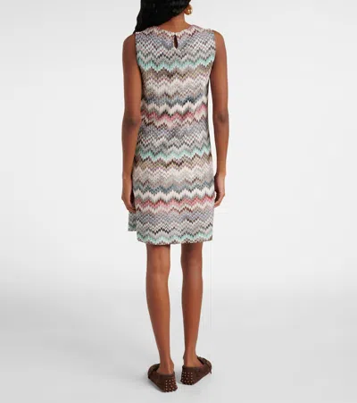 Missoni Zigzag Stripe Sleeveless Knit Minidress In Multi