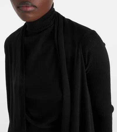 Rick Owens Virgin Wool Cardigan In Black