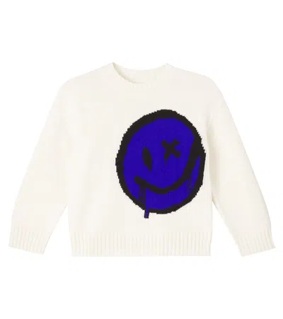 Molo Brian Jacquard Wool Sweater In White