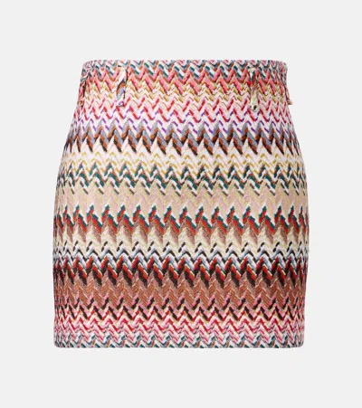 Missoni Zigzag Lamé Miniskirt In Multi