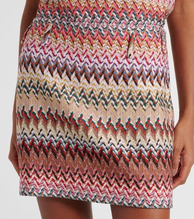 Missoni Zigzag Lamé Miniskirt In Multi