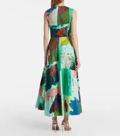 Roksanda Nura Bow-detail Cotton Cocktail Dress In Multi