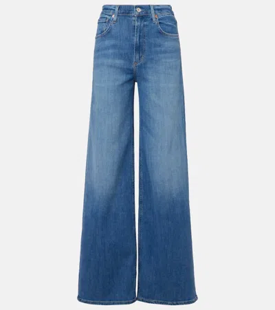 Citizen Of Humanity Lyra Long High-rise Wide-leg Jeans In Blue