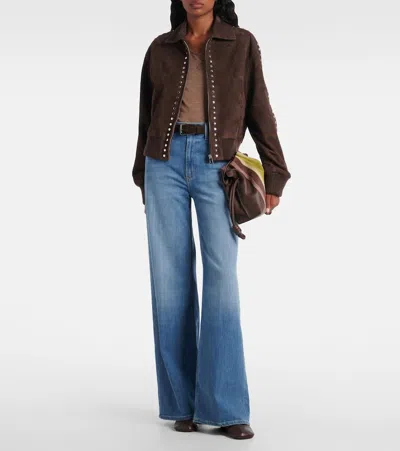 Citizen Of Humanity Lyra Long High-rise Wide-leg Jeans In Blue