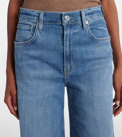 Citizen Of Humanity Lyra Long High-rise Wide-leg Jeans In Blue