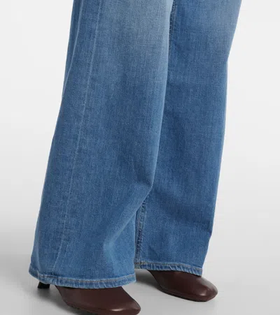 Citizen Of Humanity Lyra Long High-rise Wide-leg Jeans In Blue