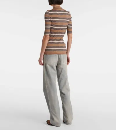 Prada Cotton-blend Polo Sweater In Multi