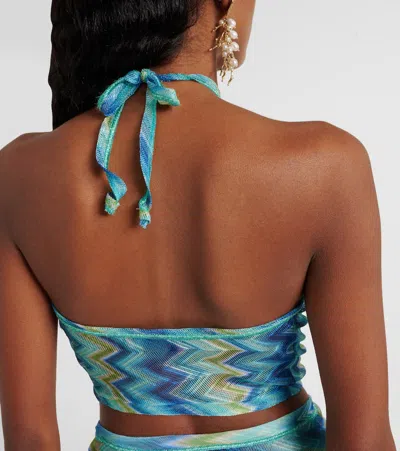 Missoni Zigzag Sheer Halterneck Top