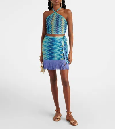 Missoni Zigzag Sheer Halterneck Top
