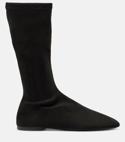 Proenza Schouler Tee Suede Sock Boots In Black