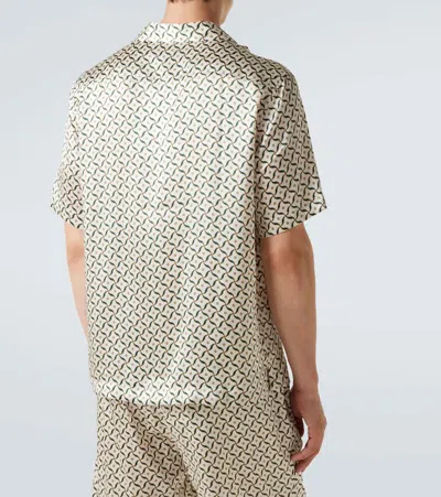 Frescobol Carioca Roberto Printed Silk Shirt In Multi