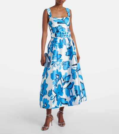 Rebecca Vallance Sapphira Midi Dress In Blue