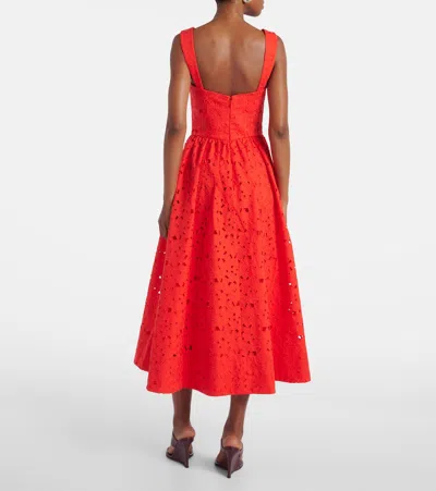 Rebecca Vallance Blaire Cotton Guipure Lace Midi Dress