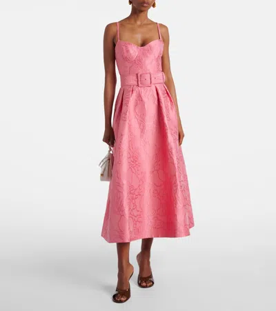 Rebecca Vallance Petra Midi Dress - Women's - Polyester/silk/fabric In Pink
