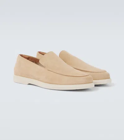 Frescobol Carioca Miguel Suede Loafers In Neutral