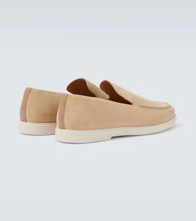 Frescobol Carioca Miguel Suede Loafers In Neutral