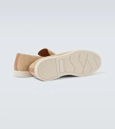 Frescobol Carioca Miguel Suede Loafers In Neutral