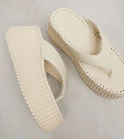 Chloé Nama 80 Leather Platform Thong Sandals