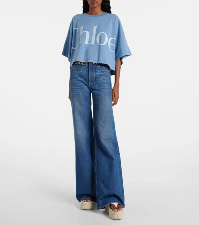 Chloé Nama 80 Leather Platform Thong Sandals