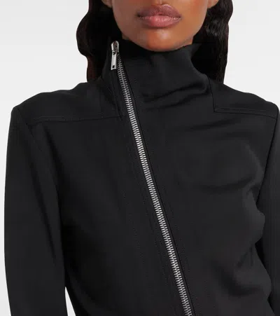Rick Owens Gary Cropped Wool-blend Jacket In Black