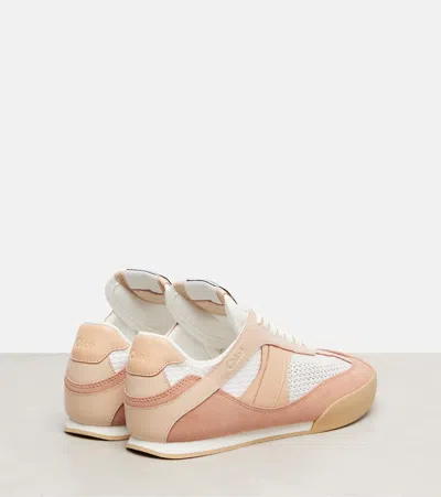 Chloé Kick Leather And Suede-trimmed Mesh Sneakers