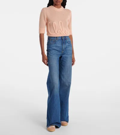 Chloé Kick Leather And Suede-trimmed Mesh Sneakers