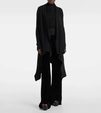 Rick Owens Turtle Virgin Wool Top In Black
