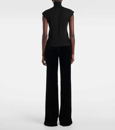 Rick Owens Turtle Virgin Wool Top In Black