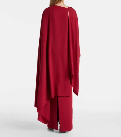 Roksanda Demetria Caped Crêpe Gown In Red