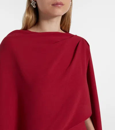 Roksanda Demetria Caped Crêpe Gown In Red