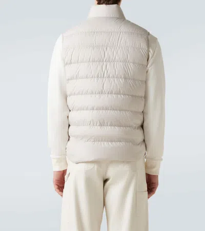 Moncler Treompan Down Vest In Neutral