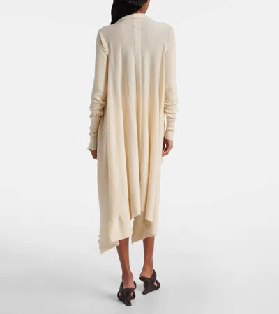 Rick Owens Virgin Wool Cardigan In Neutral