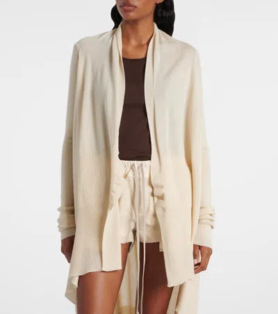 Rick Owens Virgin Wool Cardigan In Neutral