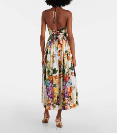 Dolce & Gabbana Floral Cotton Poplin Top In Multi