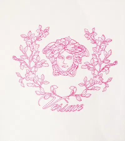 Versace Medusa Cotton Jersey Sweater In White