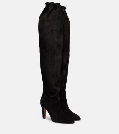 Chloé Suede Over-the-knee Boots In Black