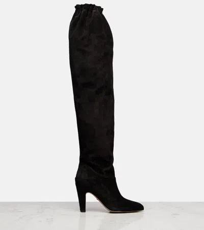 Chloé Suede Over-the-knee Boots In Black