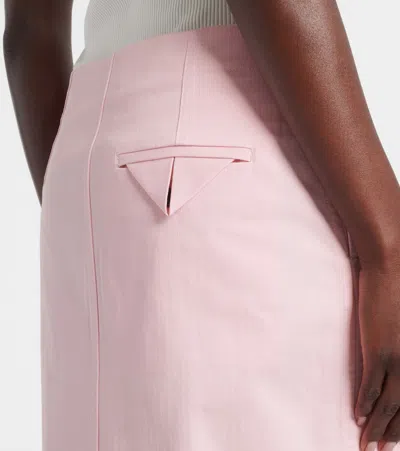 Bottega Veneta Skirt Twill Button Detail Slit Wrap Design In Pink
