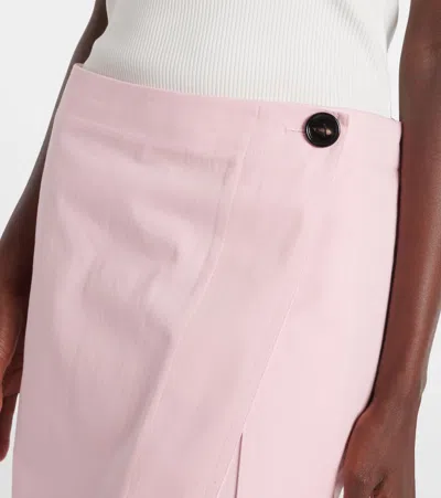 Bottega Veneta Skirt Twill Button Detail Slit Wrap Design In Pink