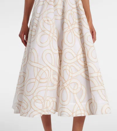 Rebecca Vallance Irena Embroidered Halterneck Midi Dress In Multi