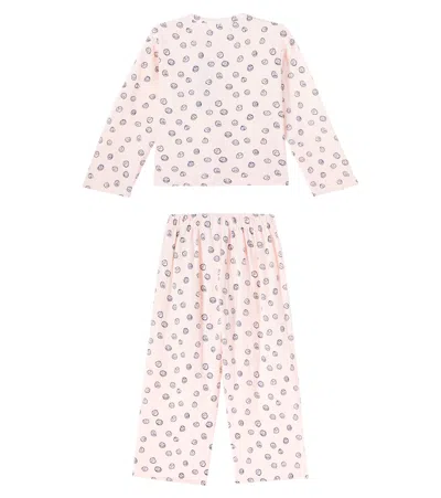 Molo Lin Printed Cotton Pajamas In Pink