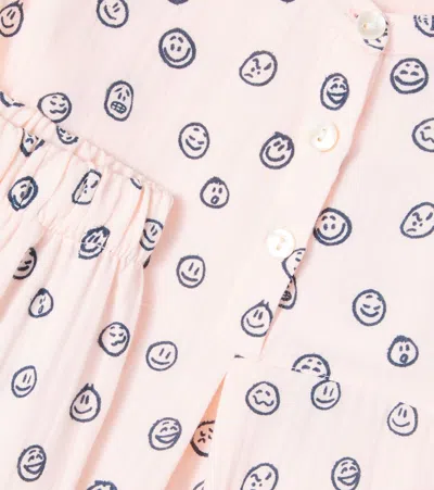 Molo Lin Printed Cotton Pajamas In Pink