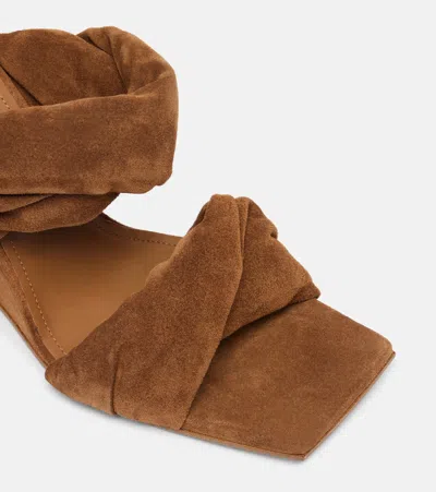 Rick Owens Twisted Cantilever 80 Suede Mules