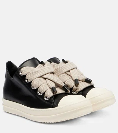 Rick Owens Low Top Sneakers Contrast Sole In Black