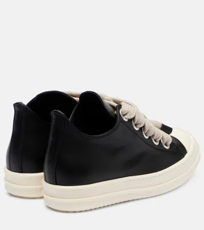 Rick Owens Low Top Sneakers Contrast Sole In Black