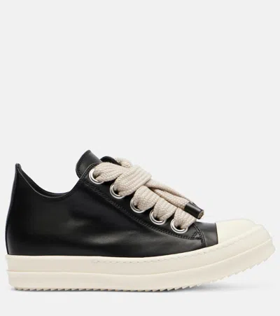 Rick Owens Low Top Sneakers Contrast Sole In Black