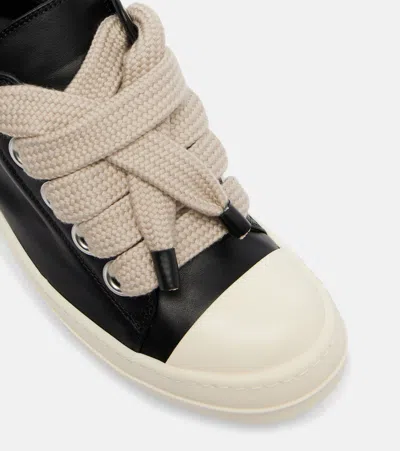 Rick Owens Low Top Sneakers Contrast Sole In Black