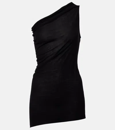 Rick Owens One-shoulder Top In Black