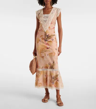 Zimmermann Ascension Floral Cotton Midi Dress