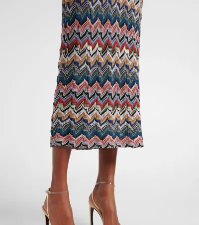 Missoni Zigzag Lamé Midi Dress In Multi